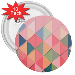 Background Geometric Triangle 3  Buttons (10 Pack)  by uniart180623