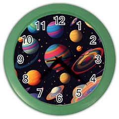 Planet Star Fantasy Color Wall Clock by Simbadda