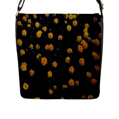 Bloomed Yellow Petaled Flower Plants Flap Closure Messenger Bag (l) by artworkshop