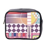 Abstract Shapes Colors Gradient Mini Toiletries Bag (Two Sides) Front