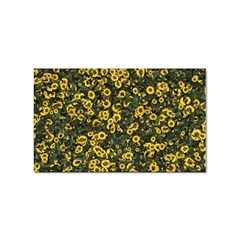 Sunflowers Yellow Flowers Flowers Digital Drawing Sticker Rectangular (10 Pack) by Simbadda