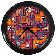 Background Graphic Beautiful Wallpaper Art Abstract Wall Clock (black) by Simbadda