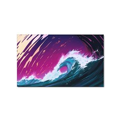 Tsunami Waves Ocean Sea Nautical Nature Water Unique Sticker Rectangular (10 Pack) by Simbadda