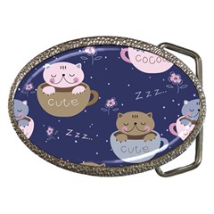 Cute Kittens Sleep Sweetly Mugs Belt Buckles by Simbadda