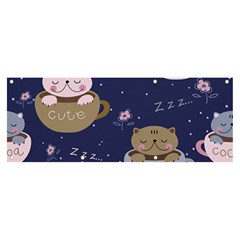 Cute Kittens Sleep Sweetly Mugs Banner And Sign 8  X 3  by Simbadda