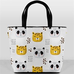 Seamless Pattern Cute Animals Bucket Bag by Simbadda