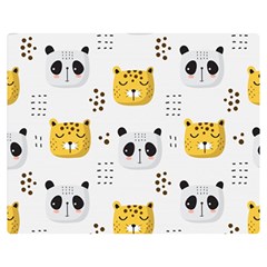 Seamless Pattern Cute Animals Premium Plush Fleece Blanket (medium) by Simbadda