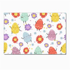 Easter Seamless Pattern With Cute Eggs Flowers Postcard 4 x 6  (pkg Of 10) by Simbadda