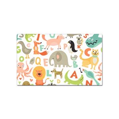 Children Alphabet Seamless Pattern Sticker Rectangular (10 Pack) by Simbadda