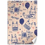 Cute Cats Doodle Seamless Pattern With Funny Characters Canvas 20  x 30  19.62 x28.9  Canvas - 1