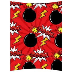 Pop Art Comic Pattern Bomb Boom Explosion Background Back Support Cushion by Simbadda