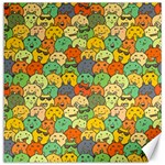 Seamless Pattern With Doodle Bunny Canvas 12  x 12  11.4 x11.56  Canvas - 1