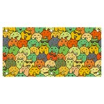 Seamless Pattern With Doodle Bunny Banner and Sign 6  x 3  Front