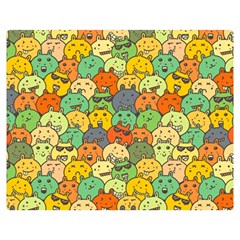 Seamless Pattern With Doodle Bunny Premium Plush Fleece Blanket (medium) by Simbadda