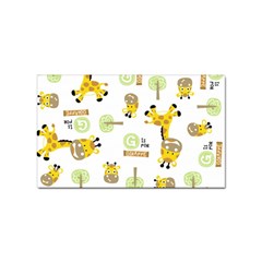 Vector Pattern With Cute Giraffe Cartoon Sticker Rectangular (100 Pack) by Simbadda