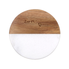 (2)dx Hoodie  Classic Marble Wood Coaster (round)  by Alldesigners