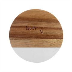 (2)dx Hoodie  Marble Wood Coaster (round) by Alldesigners