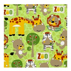 Funny Animals Cartoon Banner And Sign 4  X 4  by Simbadda