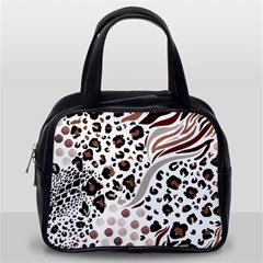 Mix Animal Skin Prints Seamless Pattern Vector Classic Handbag (one Side) by Simbadda