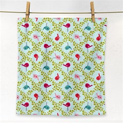 Birds Pattern Background Face Towel by Simbadda