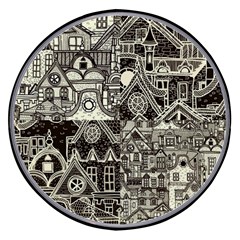 Four Hand Drawn City Patterns Wireless Fast Charger(black) by Simbadda