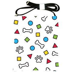 Dog Paw Seamless Pattern Foot Print Bone Shoulder Sling Bag by Simbadda