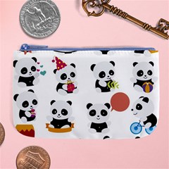 Playing Panda Cartoon Large Coin Purse by Simbadda