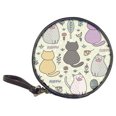 Funny Cartoon Cat Seamless Pattern Classic 20-cd Wallets by Simbadda