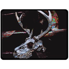 Deer Skull Two Sides Fleece Blanket (large) by MonfreyCavalier