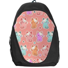 Cute-kawaii-kittens-seamless-pattern Backpack Bag by Simbadda