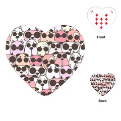 Cute-dog-seamless-pattern-background Playing Cards Single Design (heart) by Simbadda