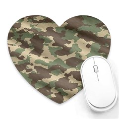 Camouflage Design Heart Mousepad by Excel