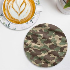 Camouflage Design Uv Print Round Tile Coaster by Excel