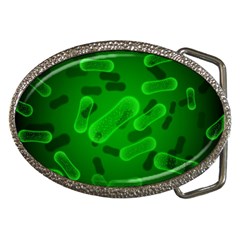 Green-rod-shaped-bacteria Belt Buckles by Simbadda