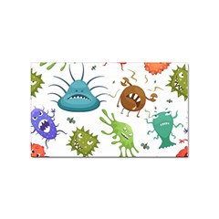 Dangerous-streptococcus-lactobacillus-staphylococcus-others-microbes-cartoon-style-vector-seamless-p Sticker Rectangular (10 Pack) by Simbadda