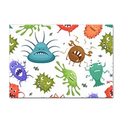 Dangerous-streptococcus-lactobacillus-staphylococcus-others-microbes-cartoon-style-vector-seamless-p Sticker A4 (10 Pack) by Simbadda