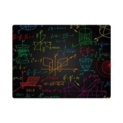 Mathematical-colorful-formulas-drawn-by-hand-black-chalkboard Premium Plush Fleece Blanket (mini) by Simbadda