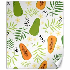 Seamless-tropical-pattern-with-papaya Canvas 8  X 10  by Simbadda