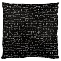 Math-equations-formulas-pattern Large Premium Plush Fleece Cushion Case (two Sides) by Simbadda