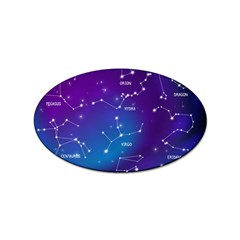 Realistic-night-sky-poster-with-constellations Sticker (oval) by Simbadda