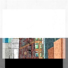 Building Urban Architecture Tower Rectangular Jigsaw Puzzl by Grandong