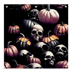 Halloween Party Skulls, Demonic Pumpkins Pattern Banner And Sign 4  X 4  by Casemiro