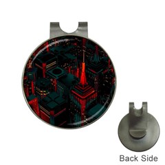 A Dark City Vector Hat Clips With Golf Markers by Proyonanggan