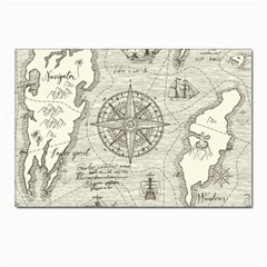 Vintage World Map Antique Postcards 5  X 7  (pkg Of 10) by Proyonanggan