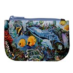 Colorful Aquatic Life Wall Mural Large Coin Purse Front