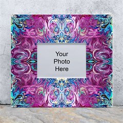 Orchids Pour  White Wall Photo Frame 5  X 7  by kaleidomarblingart