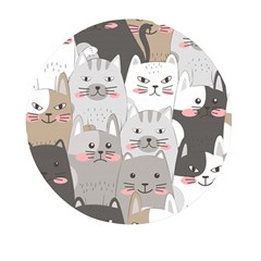 Cute Cats Seamless Pattern Mini Round Pill Box (pack Of 3) by Bangk1t