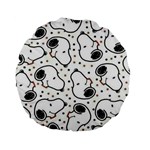 Dog Pattern Standard 15  Premium Flano Round Cushions Front