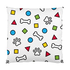 Dog Paw Seamless Pattern Footprint Bone Standard Cushion Case (two Sides) by Bangk1t