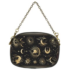 Asian-set With Clouds Moon-sun Stars Vector Collection Oriental Chinese Japanese Korean Style Chain Purse (two Sides) by Bangk1t